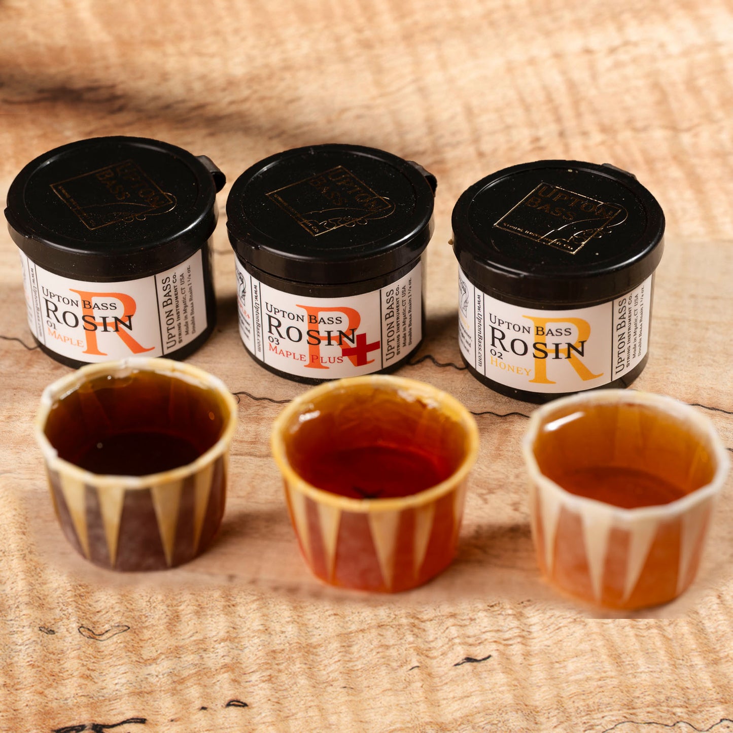 3 Pack - Maple, Maple Plus and Honey Double Bass Rosin Bundle